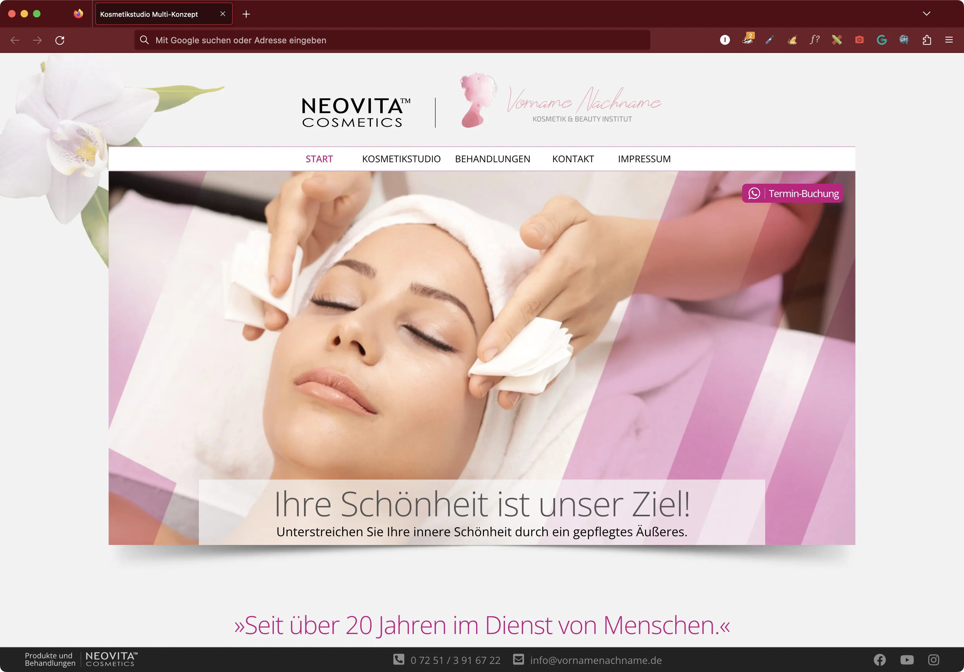 Screennshot Multi-Konzept Homepage