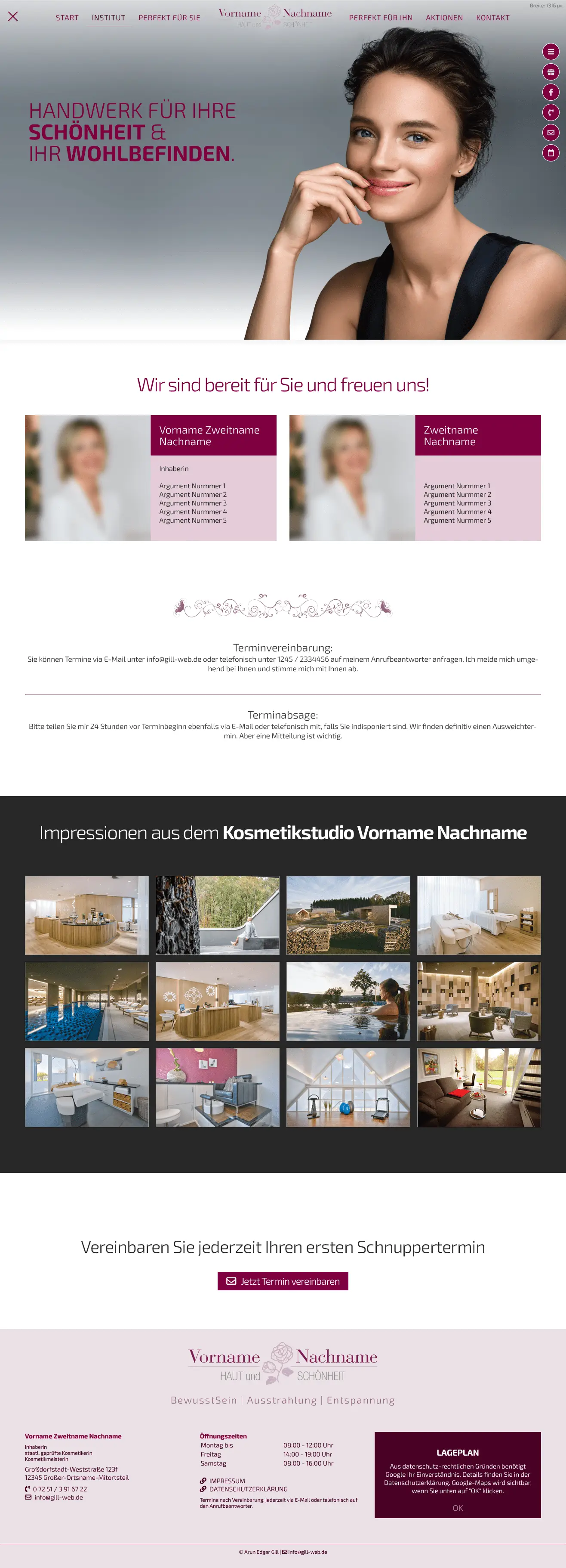 Musterseite zum Scollen